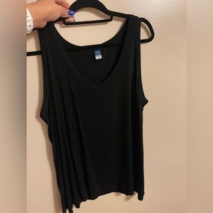 Plus size black tank top